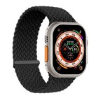 Microsonic Apple Watch SE 2022 2022 44mm Kordon Large Size 160mm Knitted Fabric Single Loop Siyah