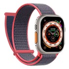 Microsonic Apple Watch SE 2022 44mm Hasırlı Kordon Woven Koyu Pembe
