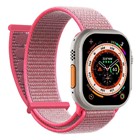 Microsonic Apple Watch SE 2022 44mm Hasırlı Kordon Woven Pembe