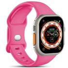 Microsonic Apple Watch SE 2022 44mm Kordon ActiveFlex Wristband Koyu Pembe