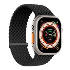 Microsonic Apple Watch SE 2022 44mm Kordon Medium Size 147mm Knitted Fabric Single Loop Siyah