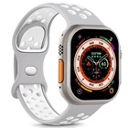 Microsonic Apple Watch SE 2022 44mm Kordon Rainbow Band Gri Beyaz