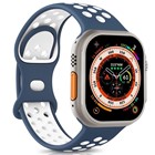 Microsonic Apple Watch SE 2022 44mm Kordon Rainbow Band Lacivert Beyaz