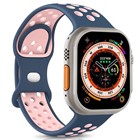 Microsonic Apple Watch SE 2022 44mm Kordon Rainbow Band Lacivert Pembe