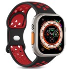 Microsonic Apple Watch SE 2022 44mm Kordon Rainbow Band Siyah Kırmızı