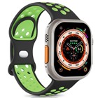Microsonic Apple Watch SE 2022 44mm Kordon Rainbow Band Siyah Yeşil