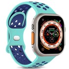 Microsonic Apple Watch SE 2022 44mm Kordon Rainbow Band Yeşil Lacivert