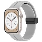 Microsonic Apple Watch Series 6 44mm Kordon Ribbon Line Gri