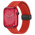 Microsonic Apple Watch Series 7 45mm Kordon Ribbon Line Kırmızı