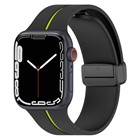 Microsonic Apple Watch SE 2022 44mm Kordon Ribbon Line Siyah Yeşil