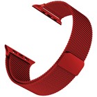 Microsonic Apple Watch Series 8 45mm Milanese Loop Kordon Koyu Kırmızı
