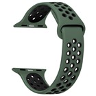 Microsonic Apple Watch Series 8 45mm Rainbow Sport Band Kordon Yeşil Siyah
