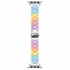 Microsonic Apple Watch Series 10 46mm Flame Metal Stainless Kordon Gökkuşağı
