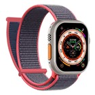 Microsonic Apple Watch Series 5 44mm Hasırlı Kordon Woven Koyu Pembe