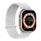 Microsonic Apple Watch Series 5 44mm Kordon Large Size 160mm Knitted Fabric Single Loop Beyaz