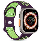 Microsonic Apple Watch Series 5 44mm Kordon Rainbow Band Patlıcan Moru