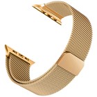 Microsonic Apple Watch 1 42mm Kordon Luxe Metal Twist Gold