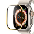 Microsonic Apple Watch Ultra 2 Tam Kaplayan Cam Ekran Koruyucu V2 Gold