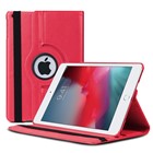 Microsonic Apple iPad Mini 5 7 9 2019 A2133-A2124-A2125-A2126 Kılıf 360 Rotating Stand Deri Koyu Pembe