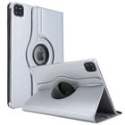Microsonic Apple iPad Pro 11 2021 3 Nesil Kılıf A2377-A2459-A2301-A2460 360 Rotating Stand Deri Gümüş