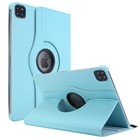 Microsonic Apple iPad Pro 12 9 2022 6 Nesil Kılıf A2436-A2764-A2437-A2766 360 Rotating Stand Deri Mavi