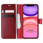 Microsonic Apple iPhone 11 Kılıf Delux Leather Wallet Kırmızı