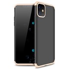 Microsonic Apple iPhone 11 6 1 Kılıf Double Dip 360 Protective Siyah Gold