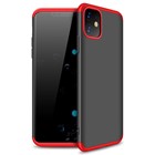 Microsonic Apple iPhone 11 6 1 Kılıf Double Dip 360 Protective Siyah Kırmızı
