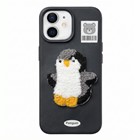 Microsonic Apple iPhone 11 Kılıf Stitched Puppy Plush Siyah Klasik Penguen