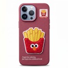 Microsonic Apple iPhone 12 Pro Kılıf Stitched Puppy Plush French Fries