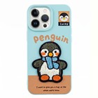 Microsonic Apple iPhone 12 Pro Kılıf Stitched Puppy Plush Lucky Penguin