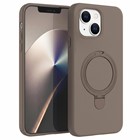 Microsonic Apple iPhone 14 Kılıf Aura Stant MagSafe Kahverengi