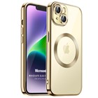 Microsonic Apple iPhone 13 Kılıf MagSafe Luxury Electroplate Gold