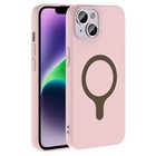 Microsonic Apple iPhone 14 Kılıf Pastello MagSafe Açık Pembe