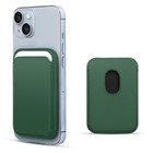 Microsonic Apple iPhone 14 Leather Wallet MagSafe Yeşil