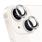 Microsonic Apple iPhone 15 Plus Tekli Kamera Lens Koruma Camı Gümüş