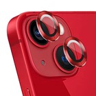 Microsonic Apple iPhone 14 Plus Tekli Kamera Lens Koruma Camı Kırmızı