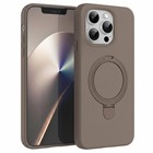 Microsonic Apple iPhone 13 Pro Max Kılıf Aura Stant MagSafe Kahverengi