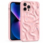 Microsonic Apple iPhone 13 Pro Max Kılıf Rippledots Pembe
