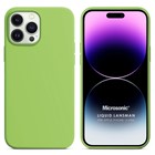 Microsonic Apple iPhone 14 Pro Kılıf Liquid Lansman Silikon Açık Yeşil