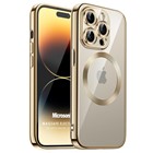 Microsonic Apple iPhone 14 Pro Kılıf MagSafe Luxury Electroplate Gold