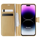 Microsonic Apple iPhone 14 Pro Max Kılıf Delux Leather Wallet Gold