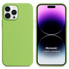 Microsonic Apple iPhone 14 Pro Max Kılıf Liquid Lansman Silikon Açık Yeşil