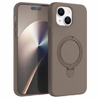 Microsonic Apple iPhone 15 Kılıf Aura Stant MagSafe Kahverengi