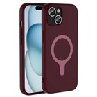 Microsonic Apple iPhone 15 Kılıf Pastello MagSafe Mürdüm