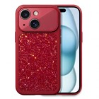 Microsonic Apple iPhone 15 Kılıf Ruby Sparkle Kırmızı