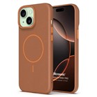 Microsonic Apple iPhone 15 Plus Kılıf MagLeather Pro Kahverengi