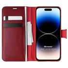Microsonic Apple iPhone 15 Pro Kılıf Delux Leather Wallet Kırmızı