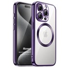 Microsonic Apple iPhone 15 Pro Max Kılıf MagSafe Luxury Electroplate Mor