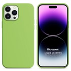 Microsonic Apple iPhone 15 Pro Max Kılıf Liquid Lansman Silikon Açık Yeşil